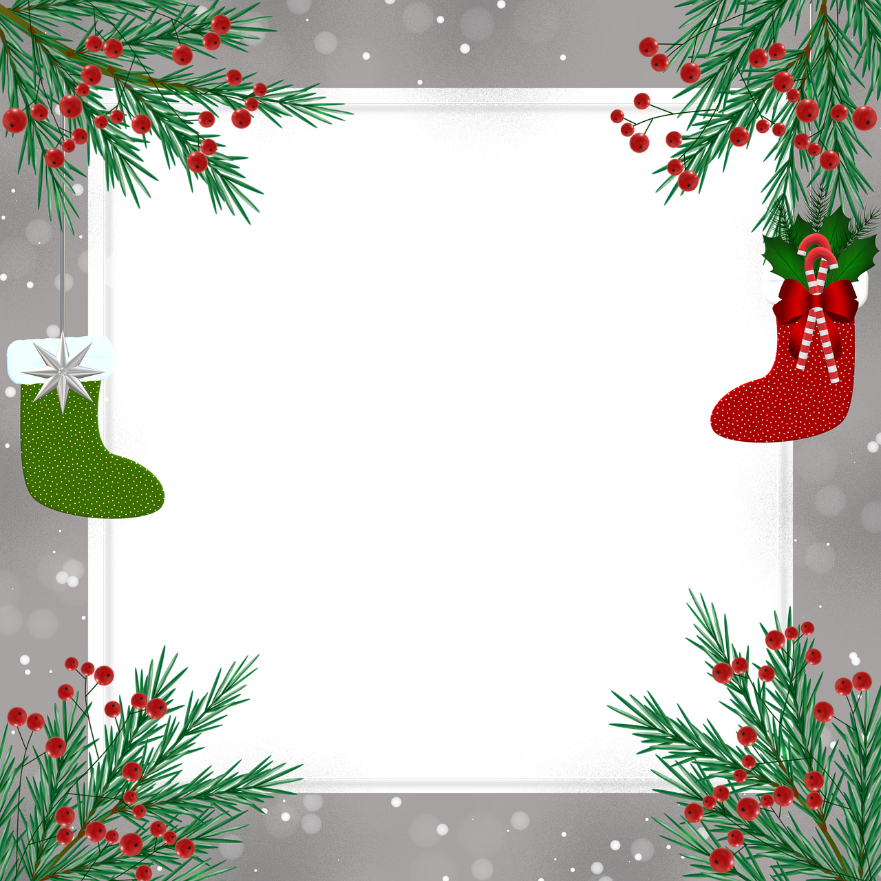 Frame Christmas Ornaments Transparent PNG Image