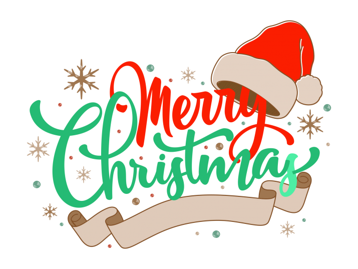 Text Christmas Happy Transparent PNG Image