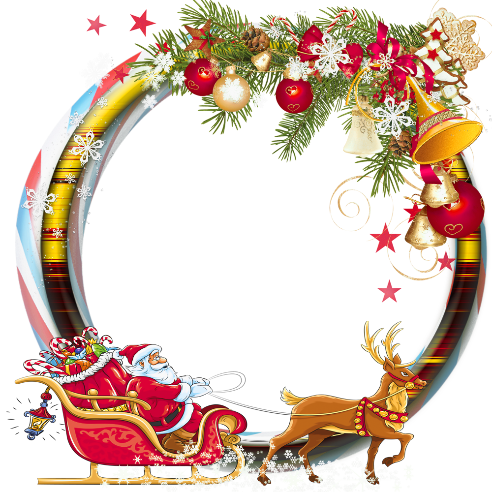 Frame Christmas Santa Transparent PNG Image