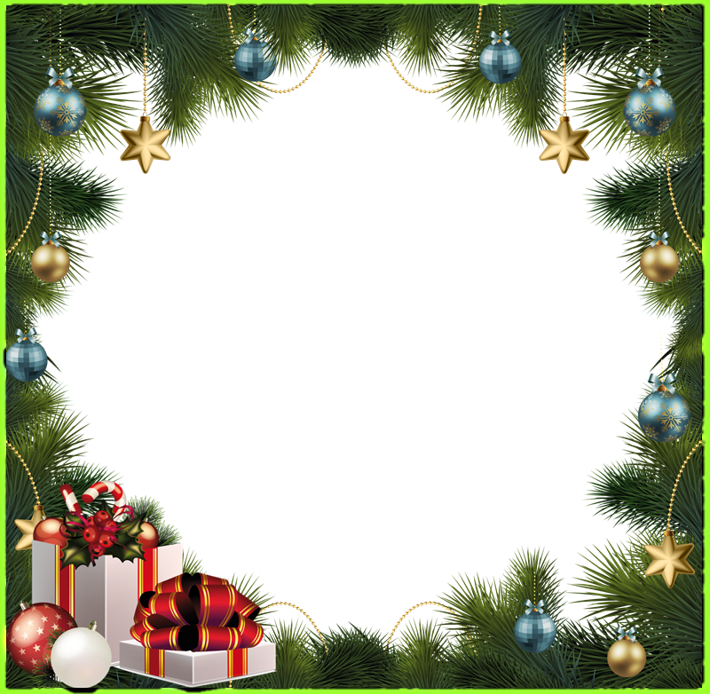 Frame Christmas Ornaments Transparent PNG Image