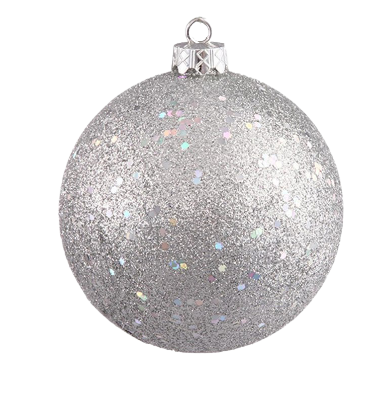 Bauble Silver Christmas Transparent PNG Image