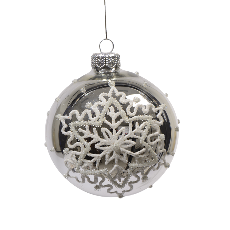 Silver Ornaments Christmas Transparent PNG Image