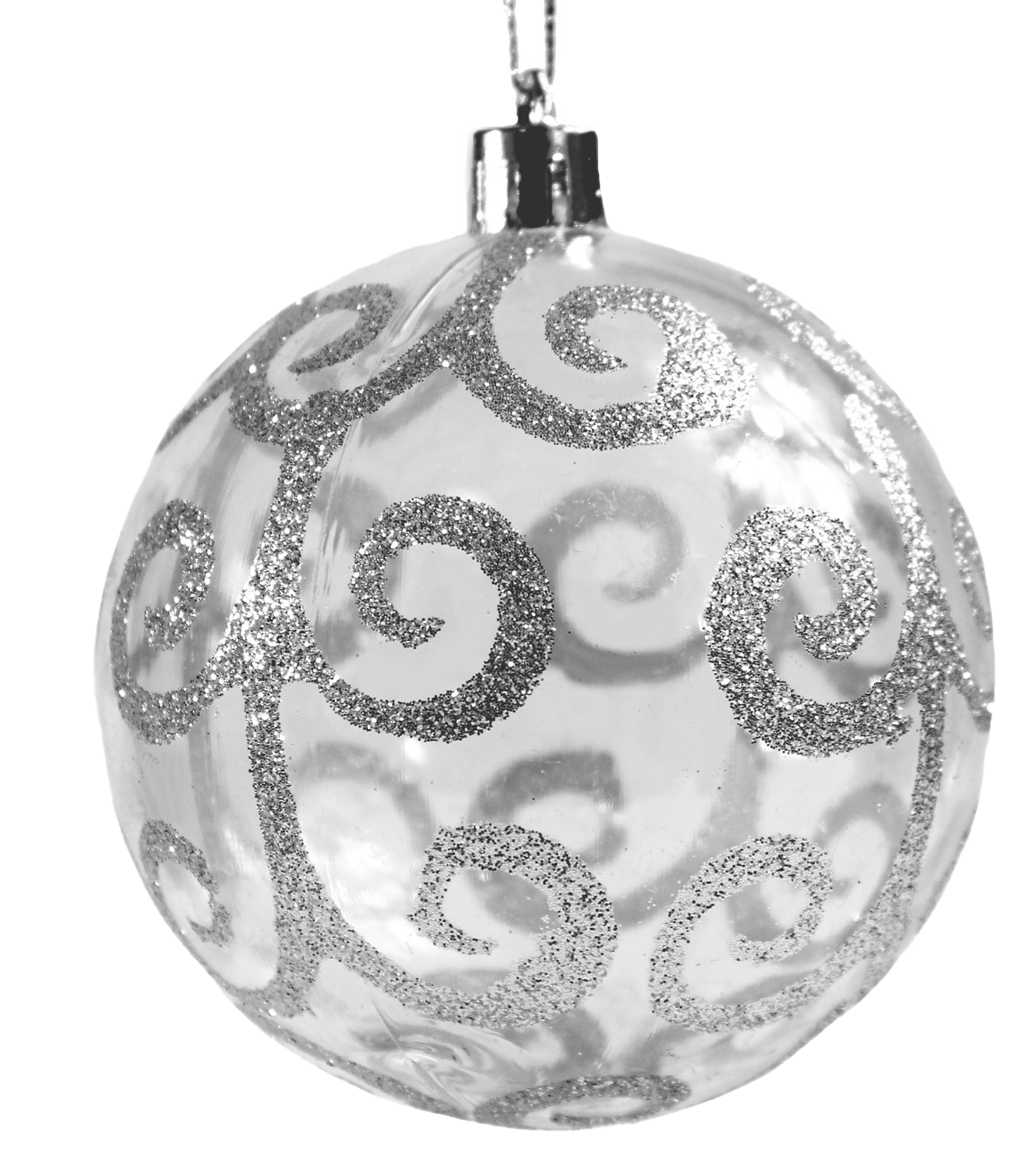 Silver Ornaments Christmas Transparent PNG Image