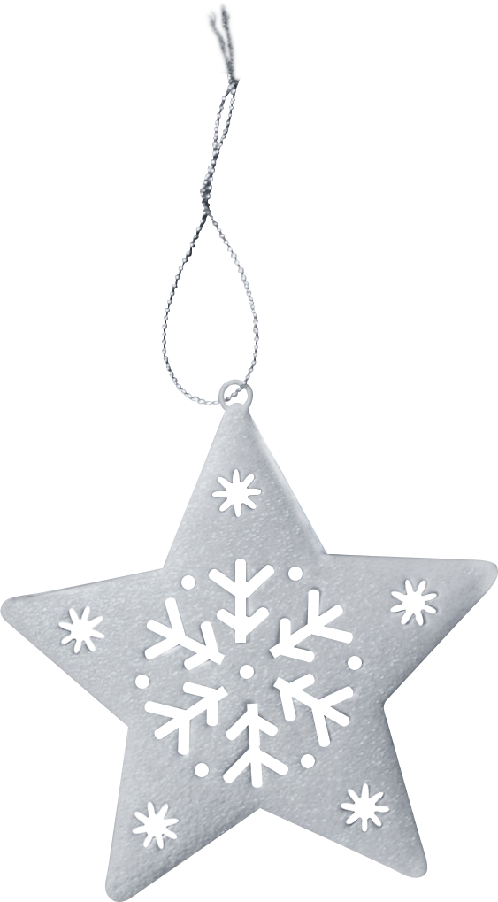 Silver Ornaments Christmas Transparent PNG Image