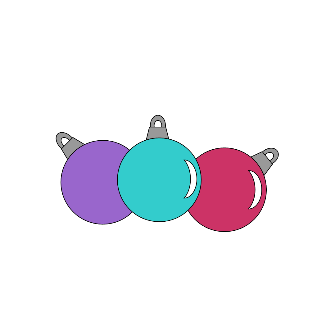 Ornaments Christmas Colorful Transparent PNG Image