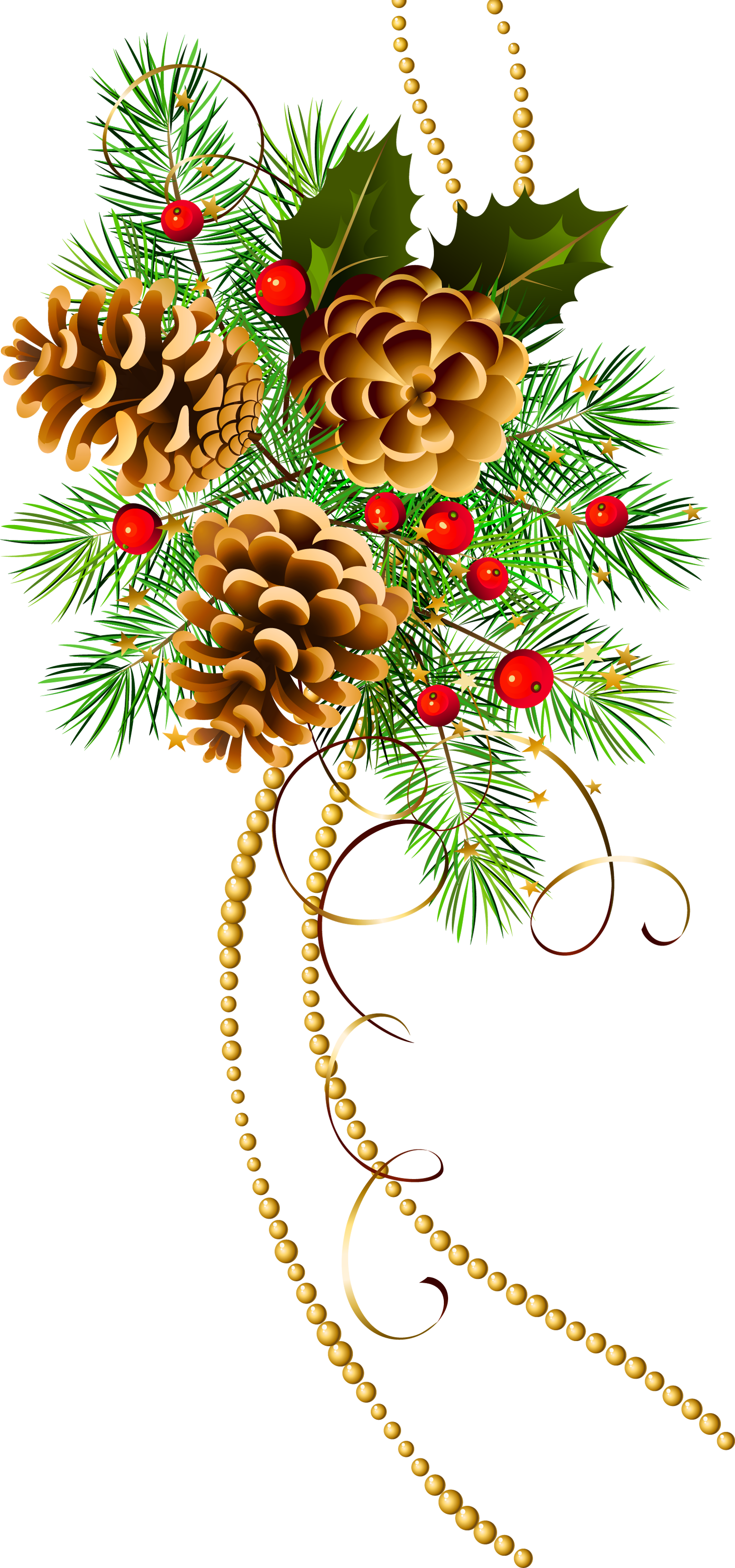Pic Christmas Pine Cone Transparent PNG Image