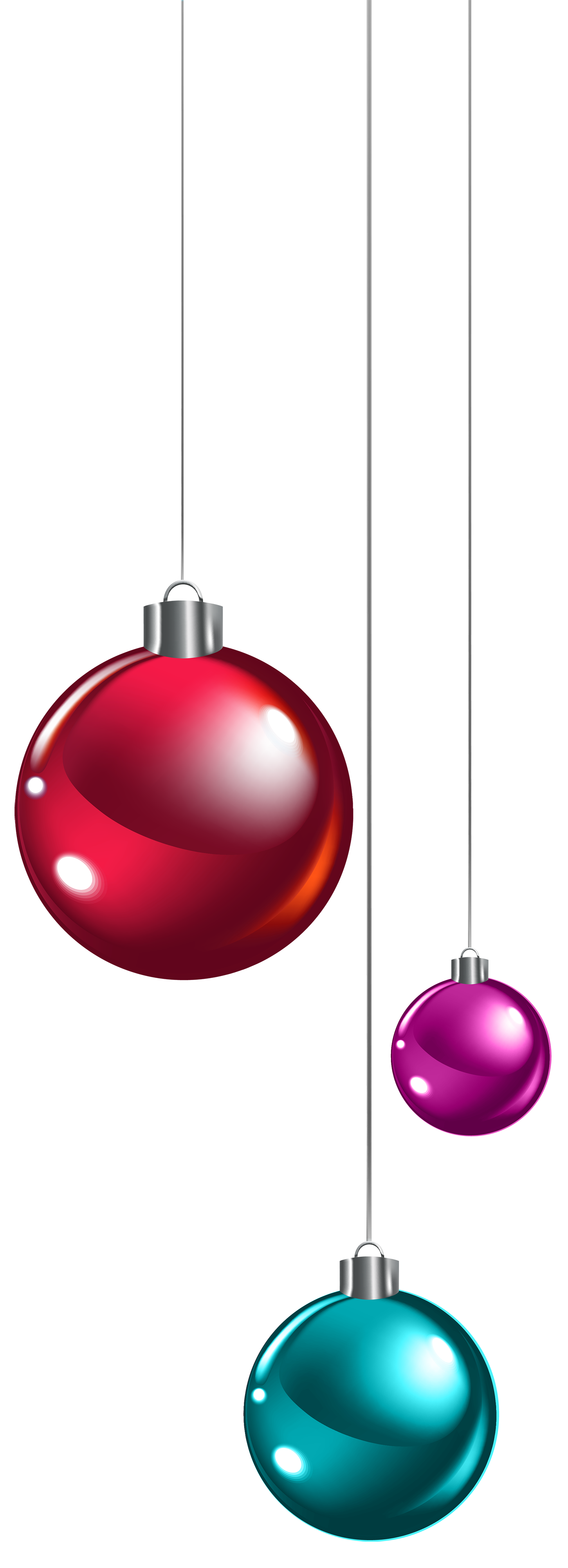 Ornaments Christmas Colorful Transparent PNG Image