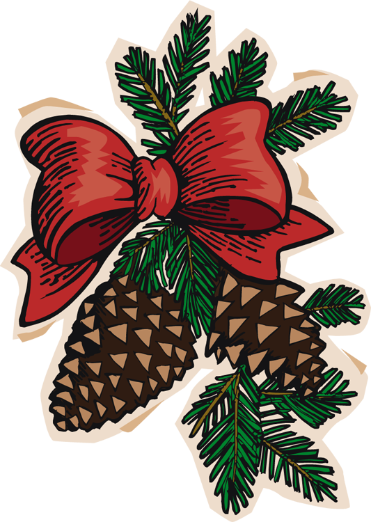 Christmas Pine Cone Transparent PNG Image