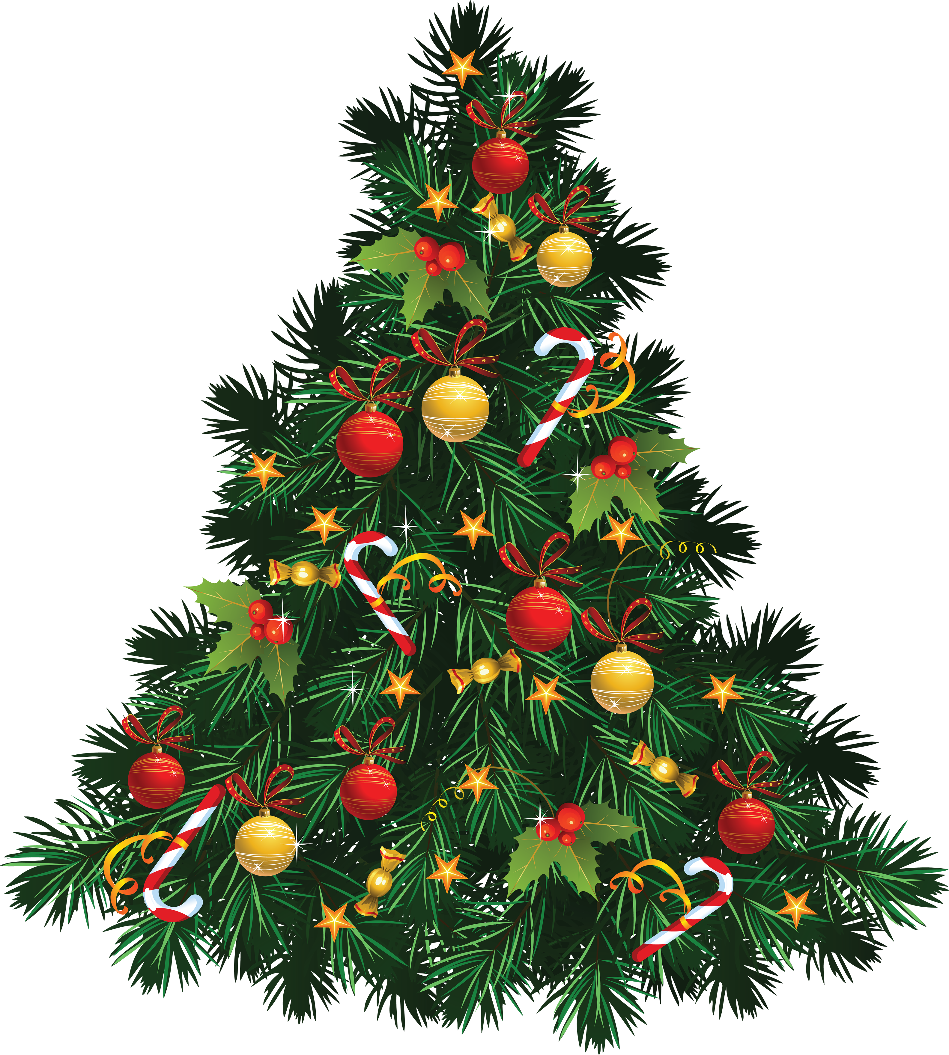 Fir-Tree Christmas Ornaments Transparent PNG Image