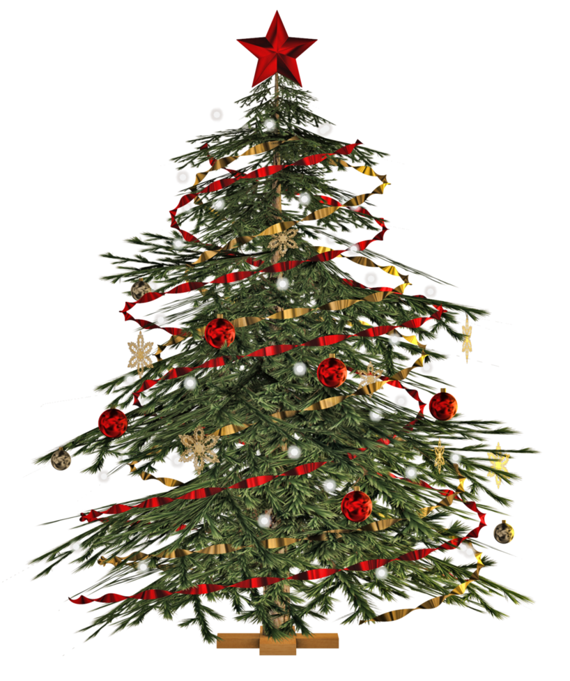 Decorated Fir-Tree Christmas Transparent PNG Image