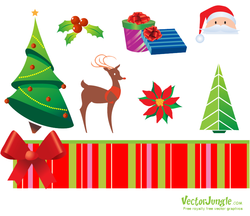 Christmas Elements Transparent PNG Image