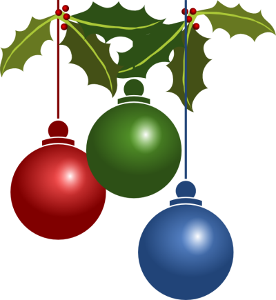 Christmas Ornaments Background Transparent PNG Image
