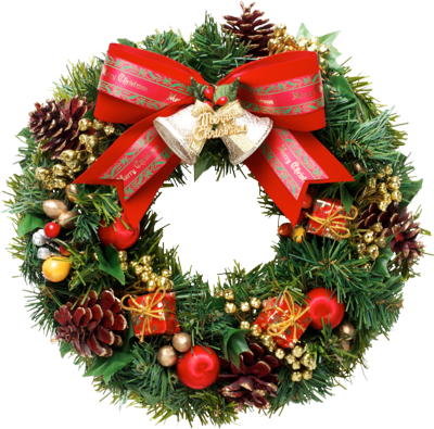 Christmas Wreath Transparent PNG Image