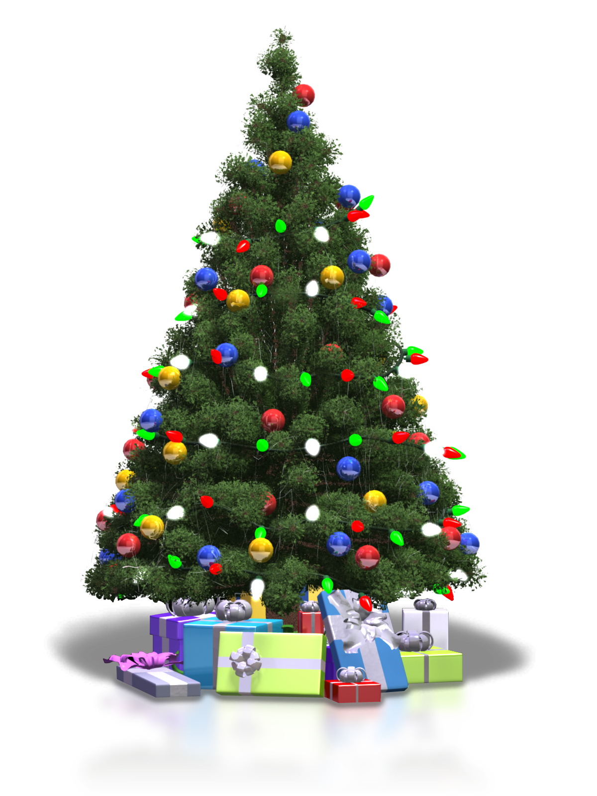 Christmas Tree Background Transparent PNG Image