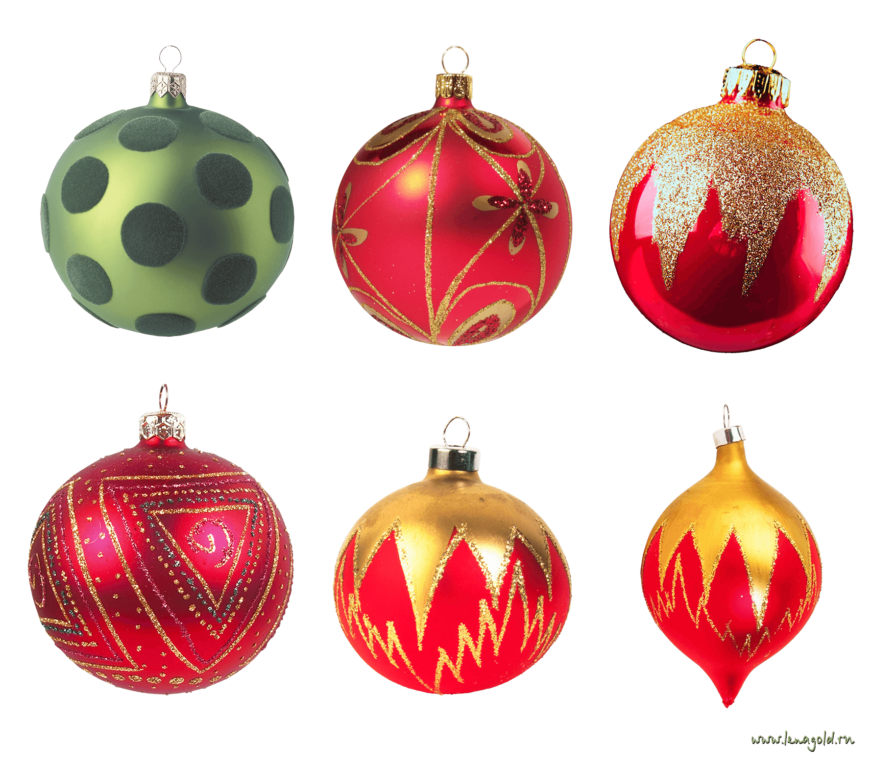 Christmas Toys Balls Transparent PNG Image