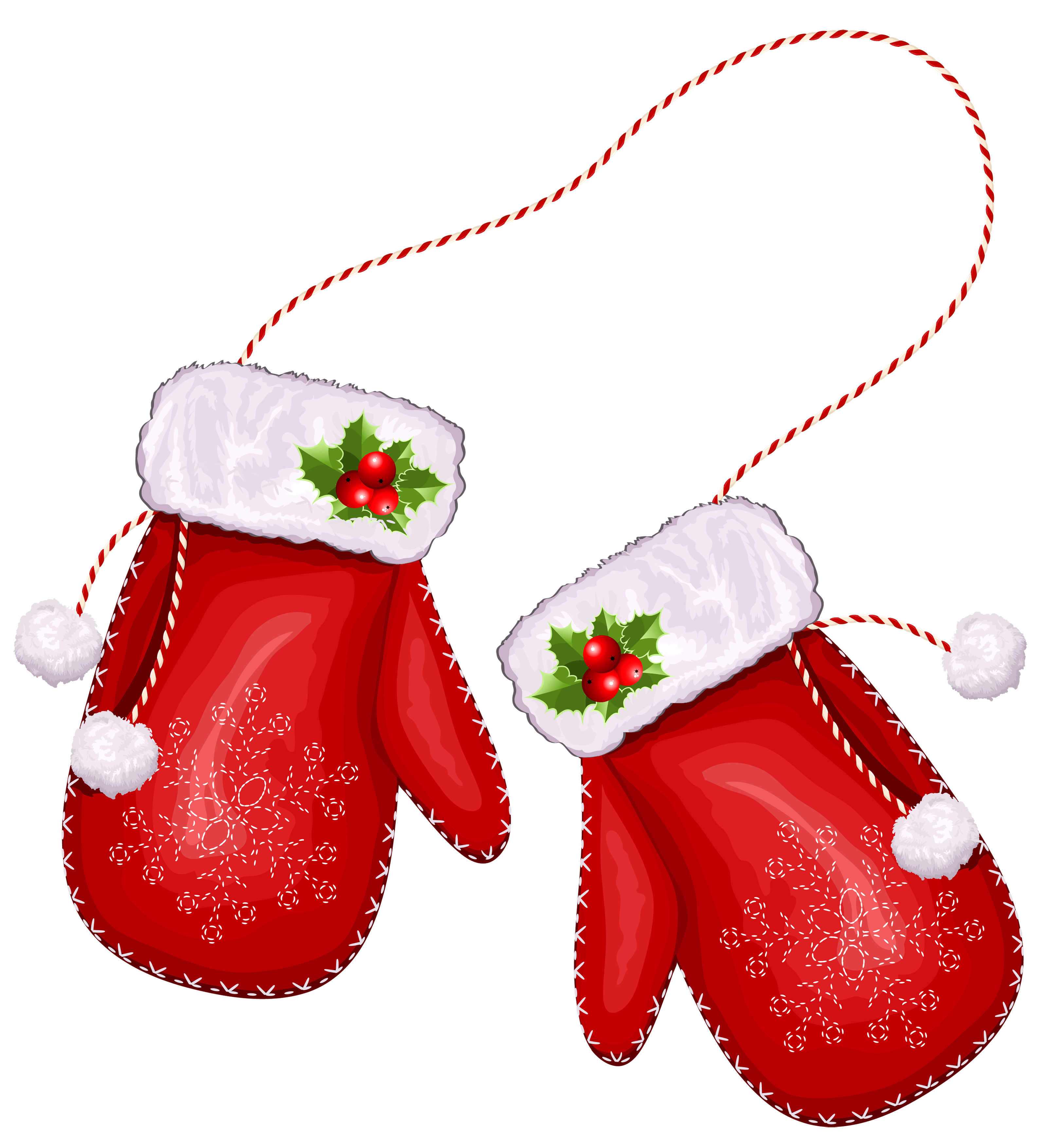 Glove Large Gloves Santa Christmas Red Transparent PNG Image