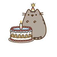 Food Pusheen Birthday Cake Cat PNG Image