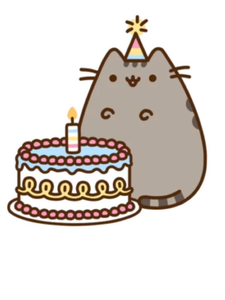 Food Pusheen Birthday Cake Cat Transparent PNG Image