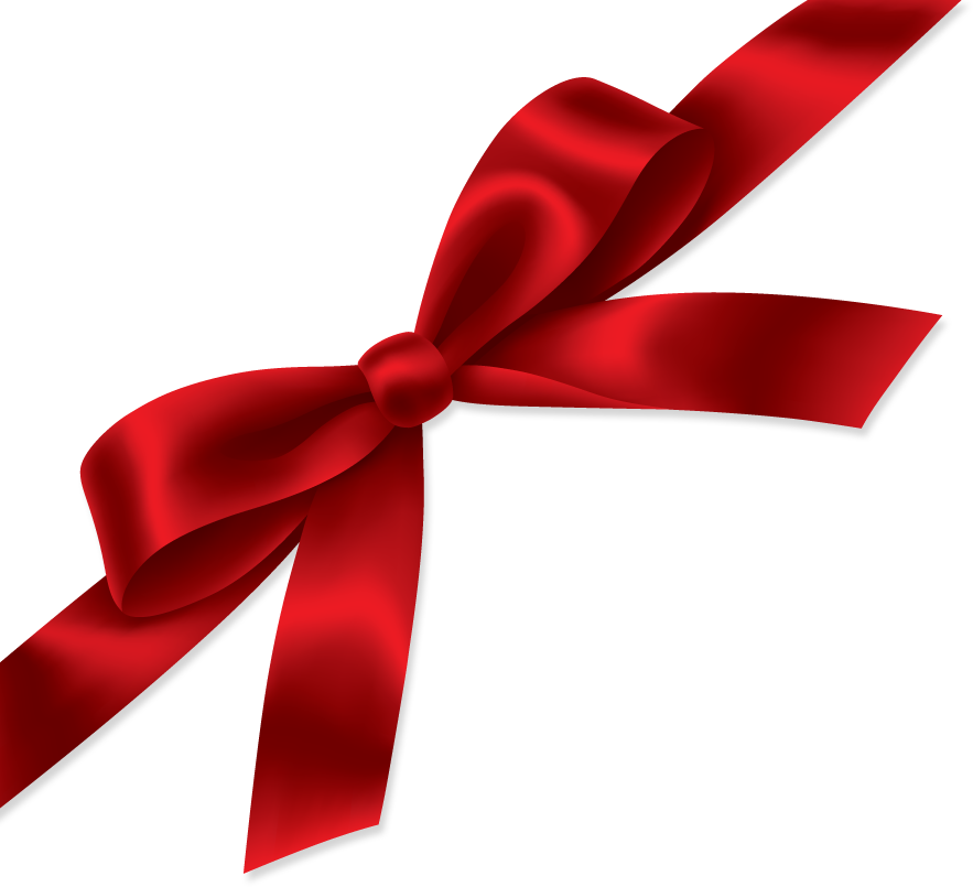 Christmas Ribbon Transparent PNG Image