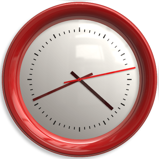 Red Wall Clock Transparent PNG Image