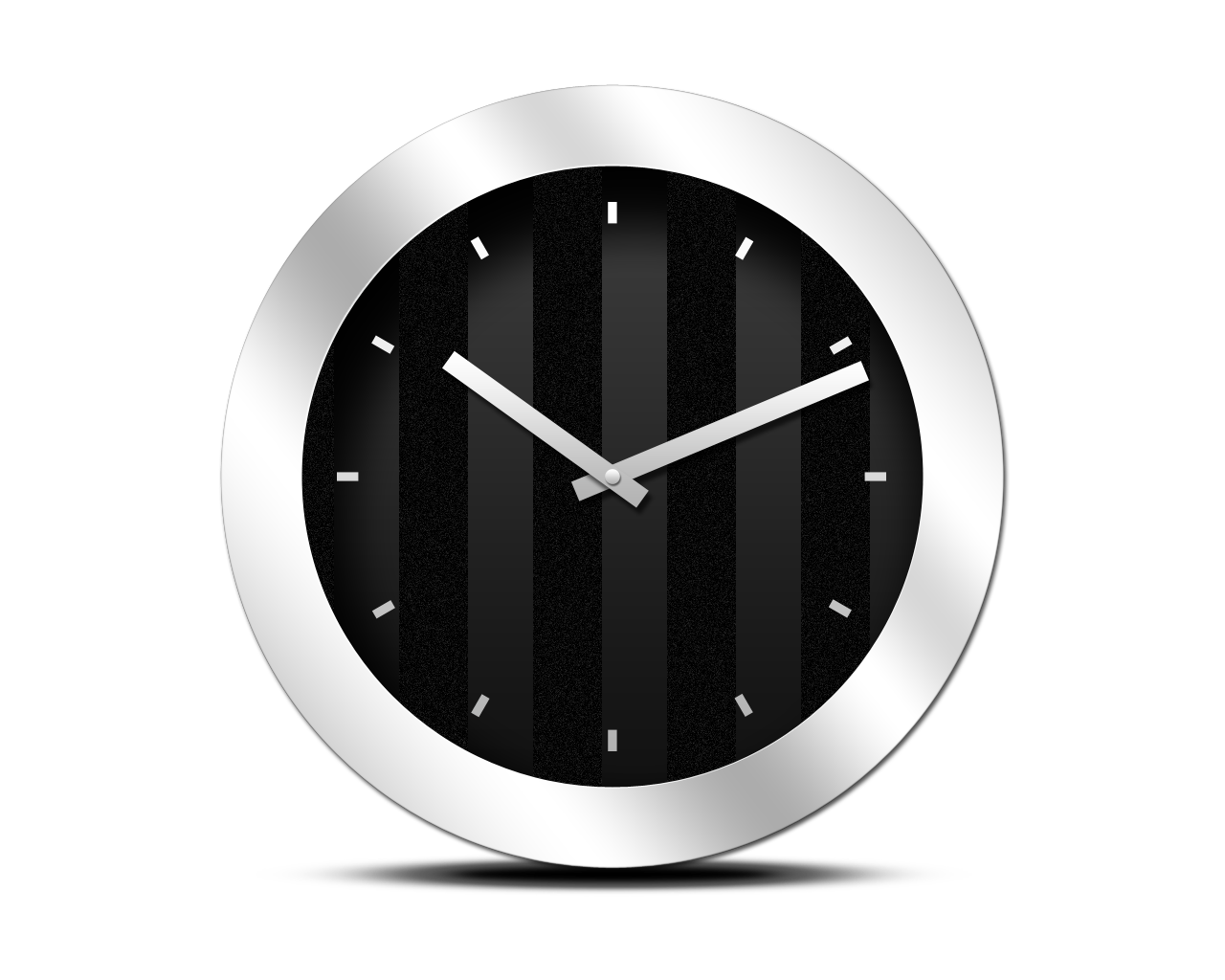 Small Wall Black Clock Transparent PNG Image