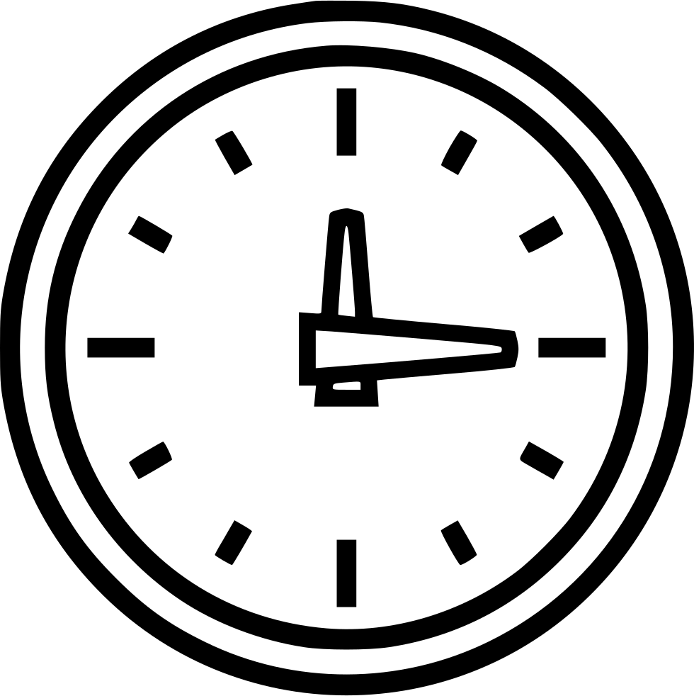 Wall Black Clock Transparent PNG Image