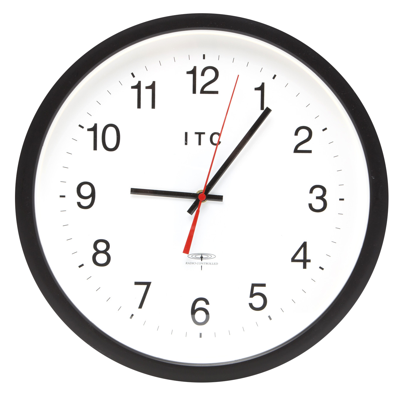 Wall Black Round Clock Transparent PNG Image