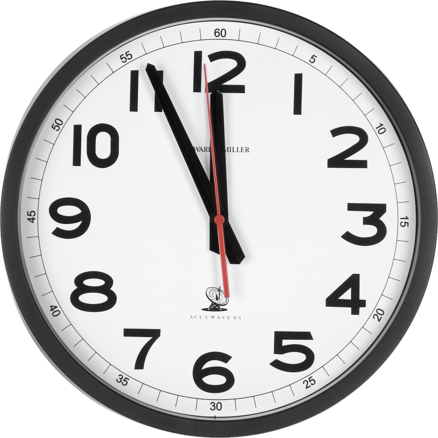 Wall Time Black Clock Transparent PNG Image