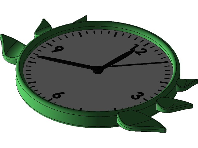 Wall Circle Green Clock Transparent PNG Image