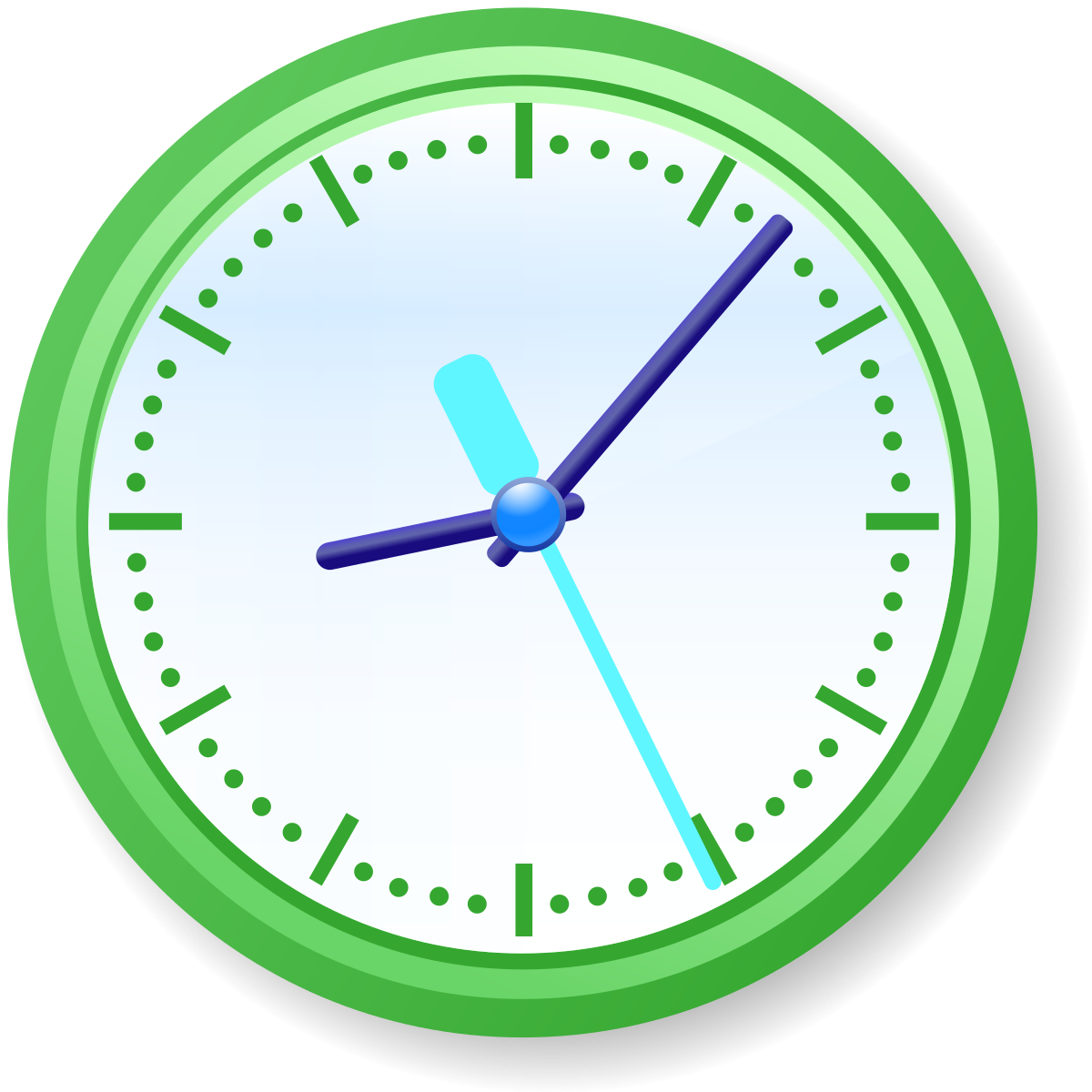 Wall Circle Green Clock Transparent PNG Image