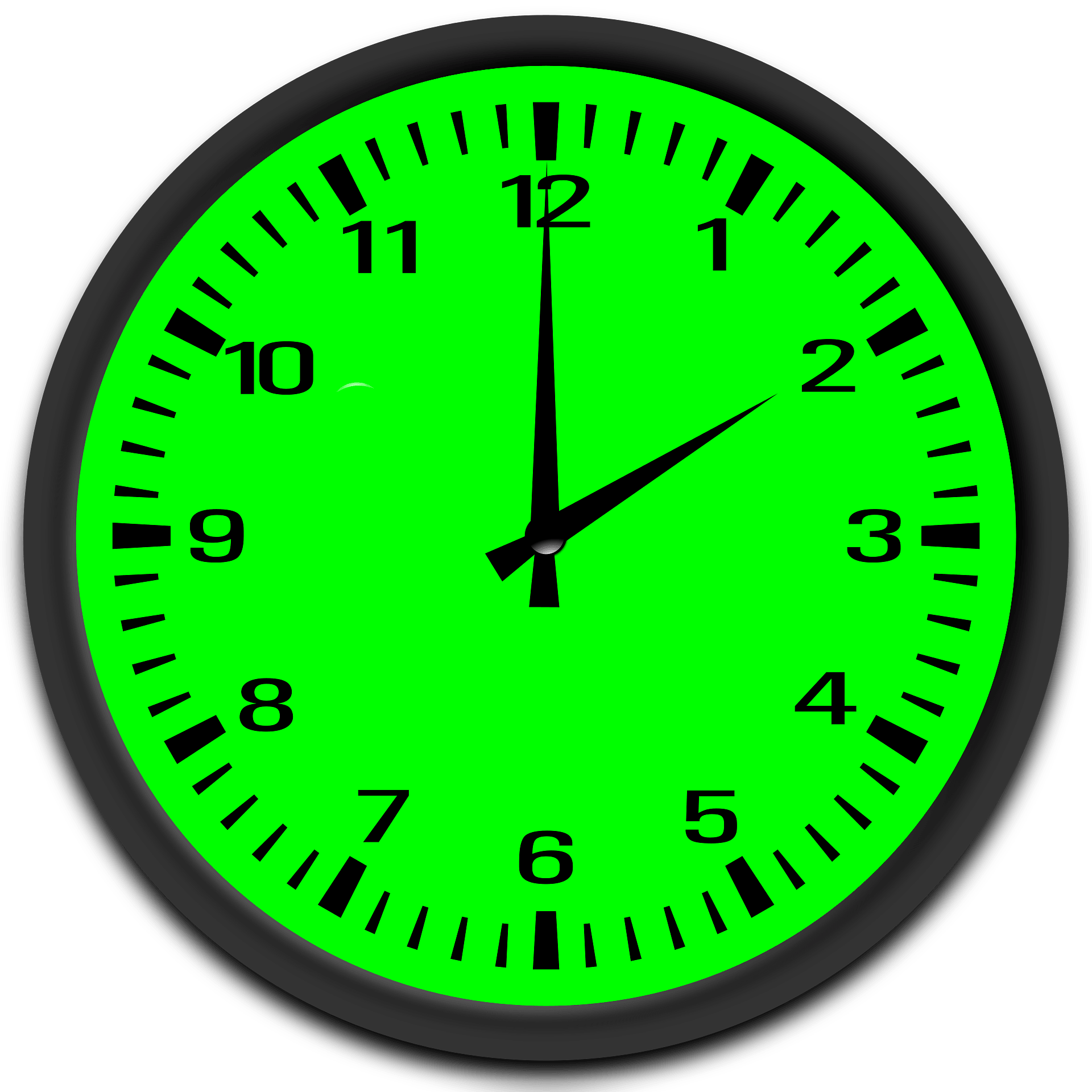 Wall Clock Green Classic Transparent PNG Image