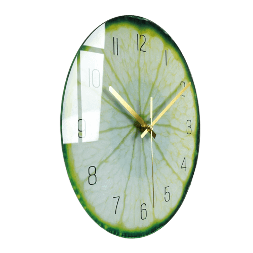 Wall Green Office Clock Transparent PNG Image