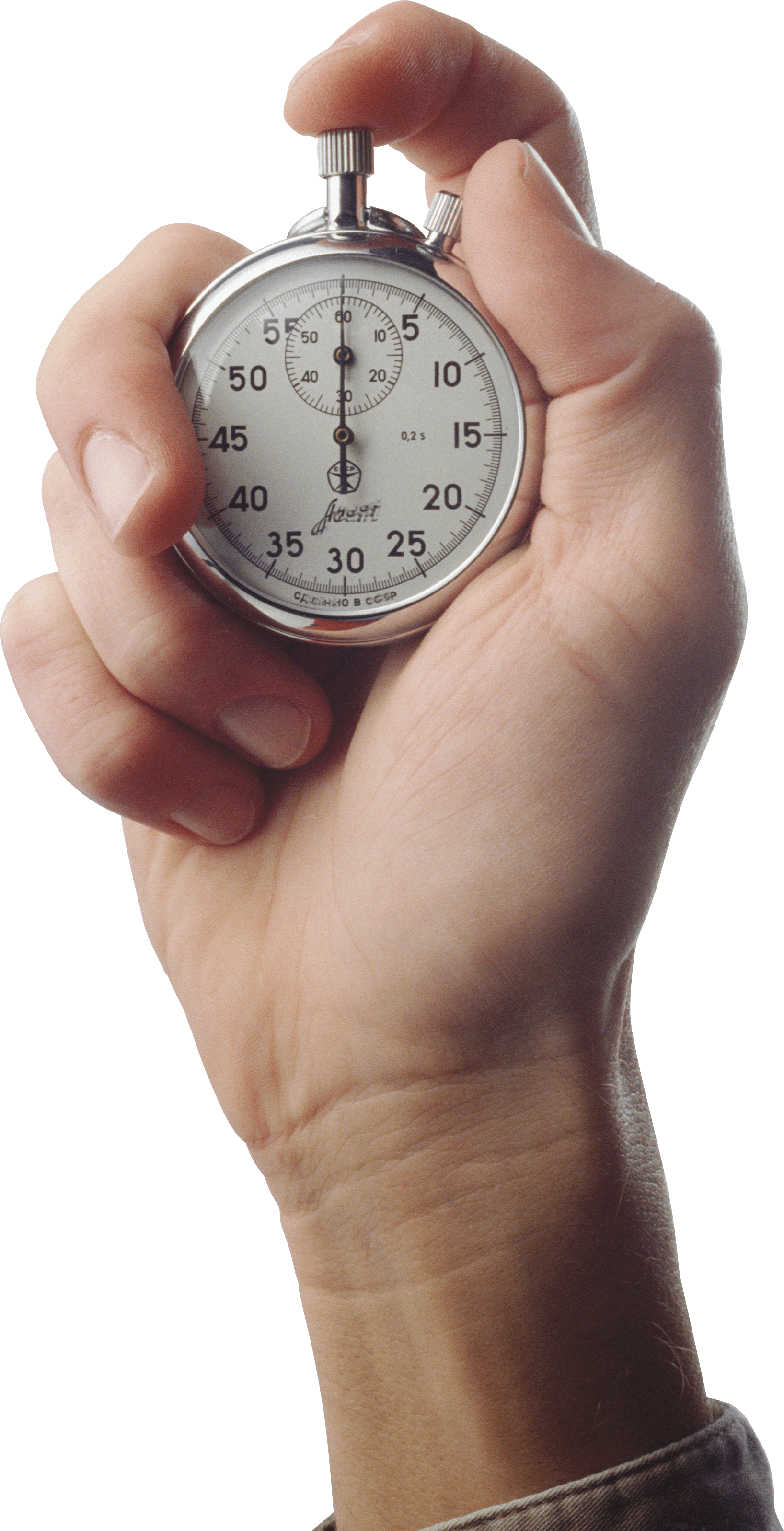 Stopwatch In Hand Transparent PNG Image