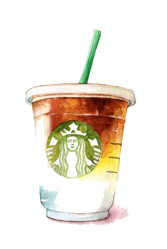 Watercolor Tea Coffee Starbucks Latte Transparent PNG Image