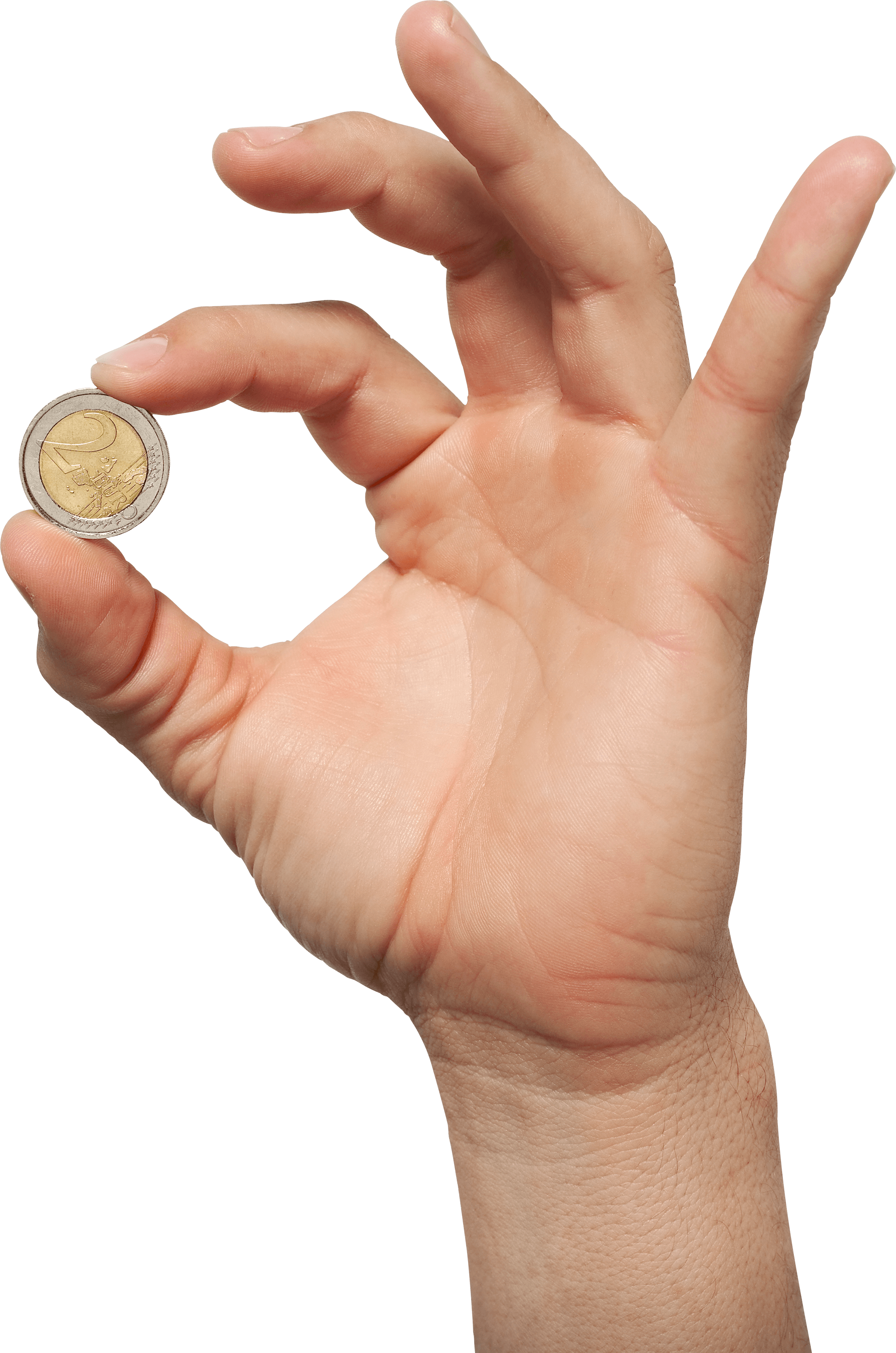 Coin In Hand Transparent PNG Image
