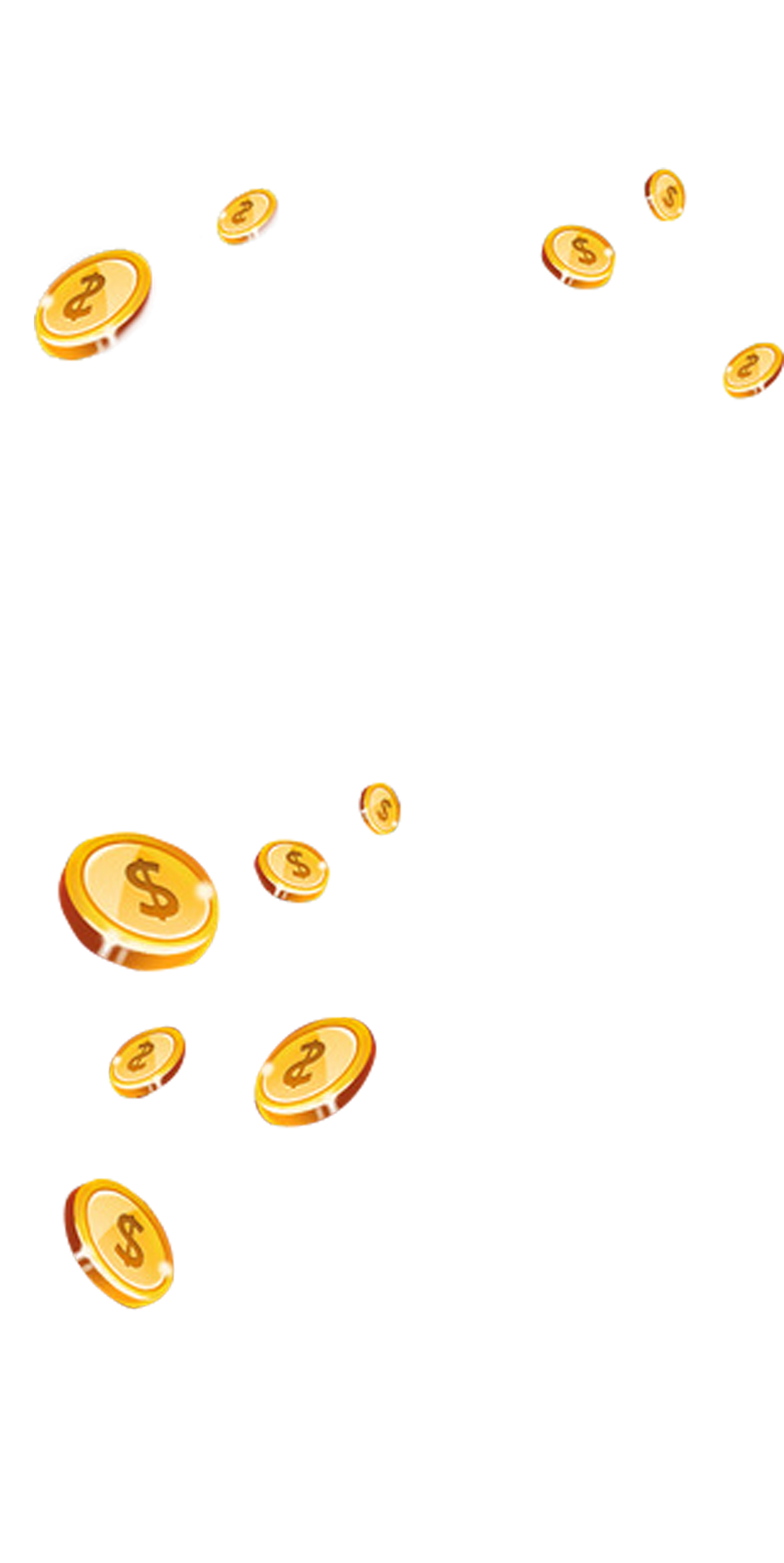 Floating Coin Gold Transparent PNG Image