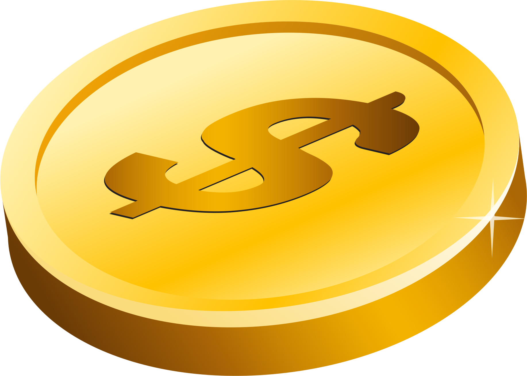 Coin Dollar Gold File Transparent PNG Image