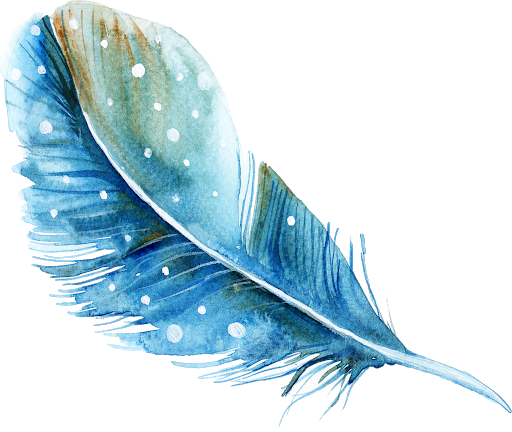 Watercolor Feather Transparent PNG Image