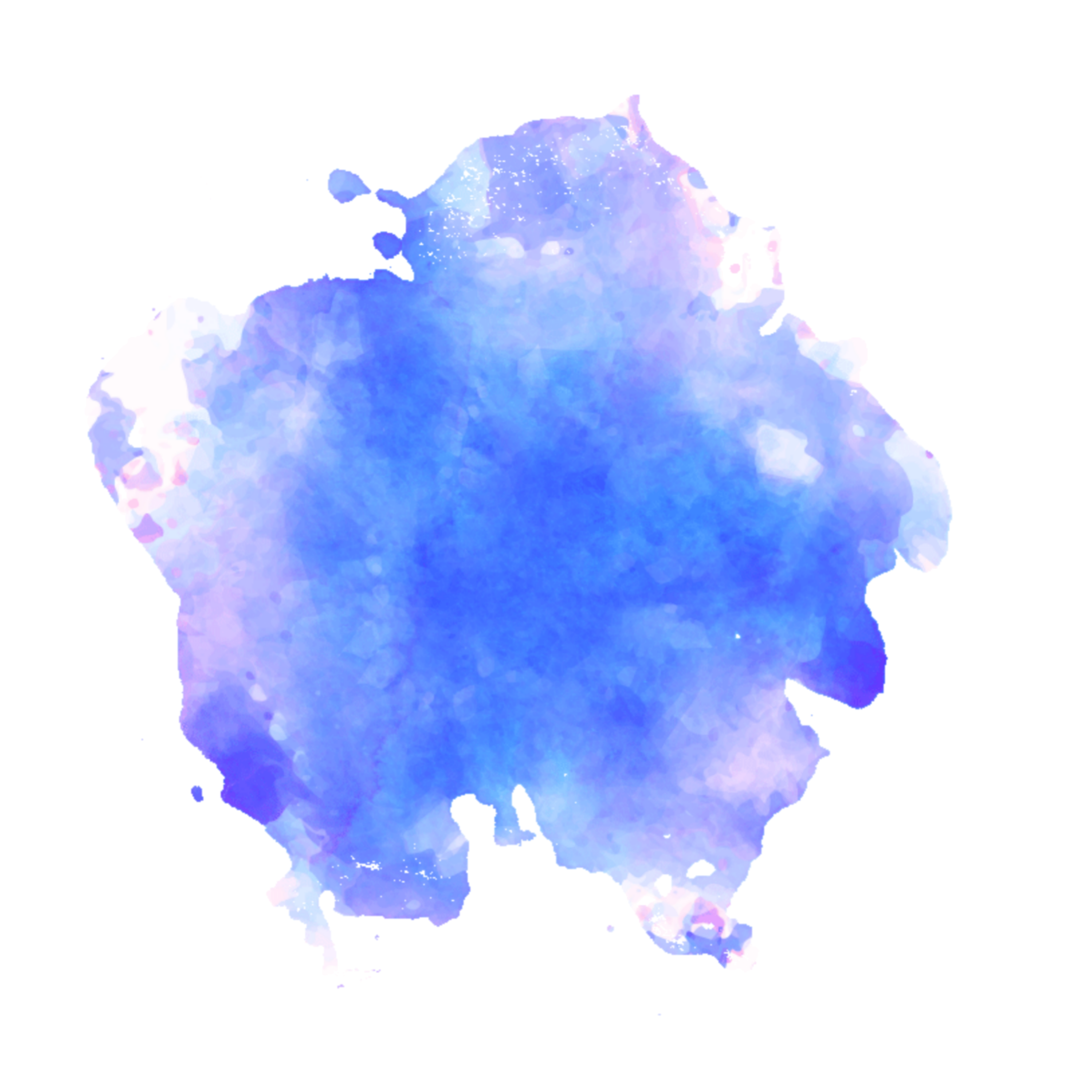 Watercolor Blue Transparent PNG Image