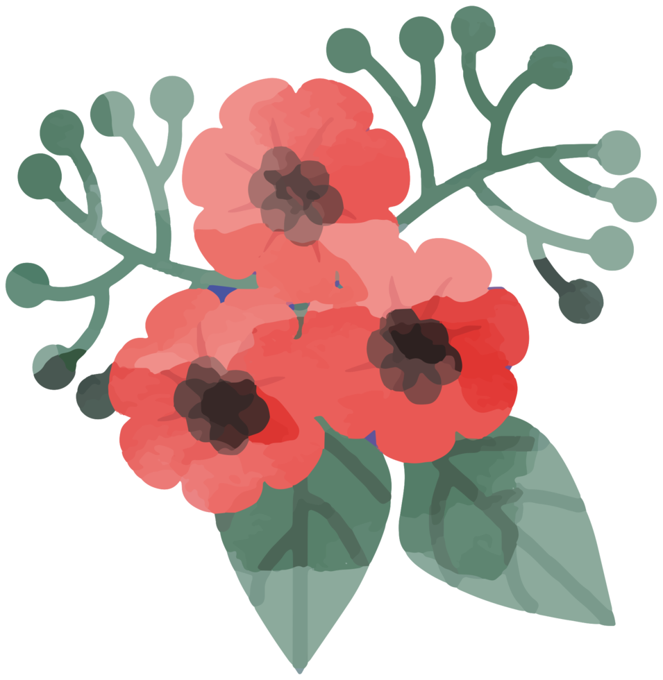 Watercolor Flower Transparent PNG Image