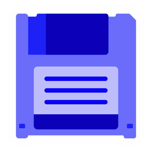 Blue Floppy Disk File Transparent PNG Image
