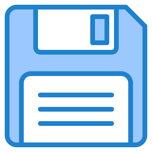 Blue Floppy Disk Transparent PNG Image