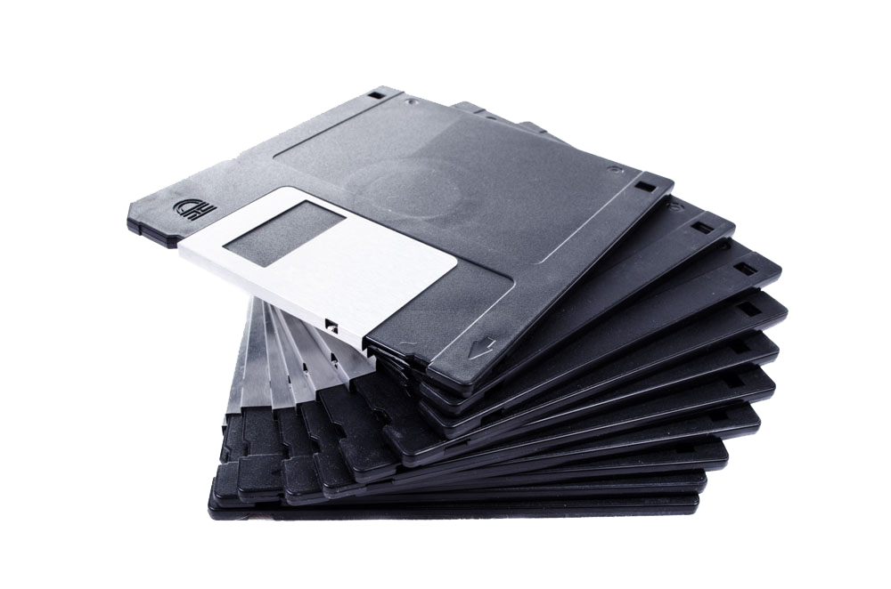 Office Floppy Backup Hard Storage Drive Black Transparent PNG Image