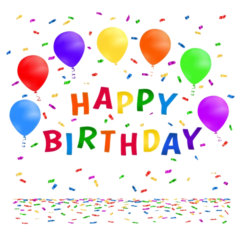 Confetti Birthday Happy Transparent PNG Image