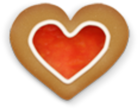 Heart Cookie Icing Transparent PNG Image