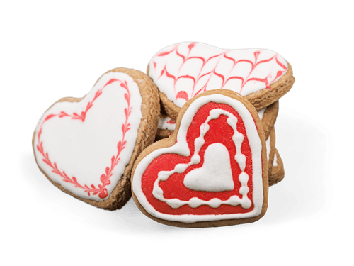 Heart Cookie Icing Transparent PNG Image