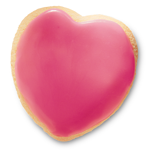 Heart Cookie Icing Transparent PNG Image