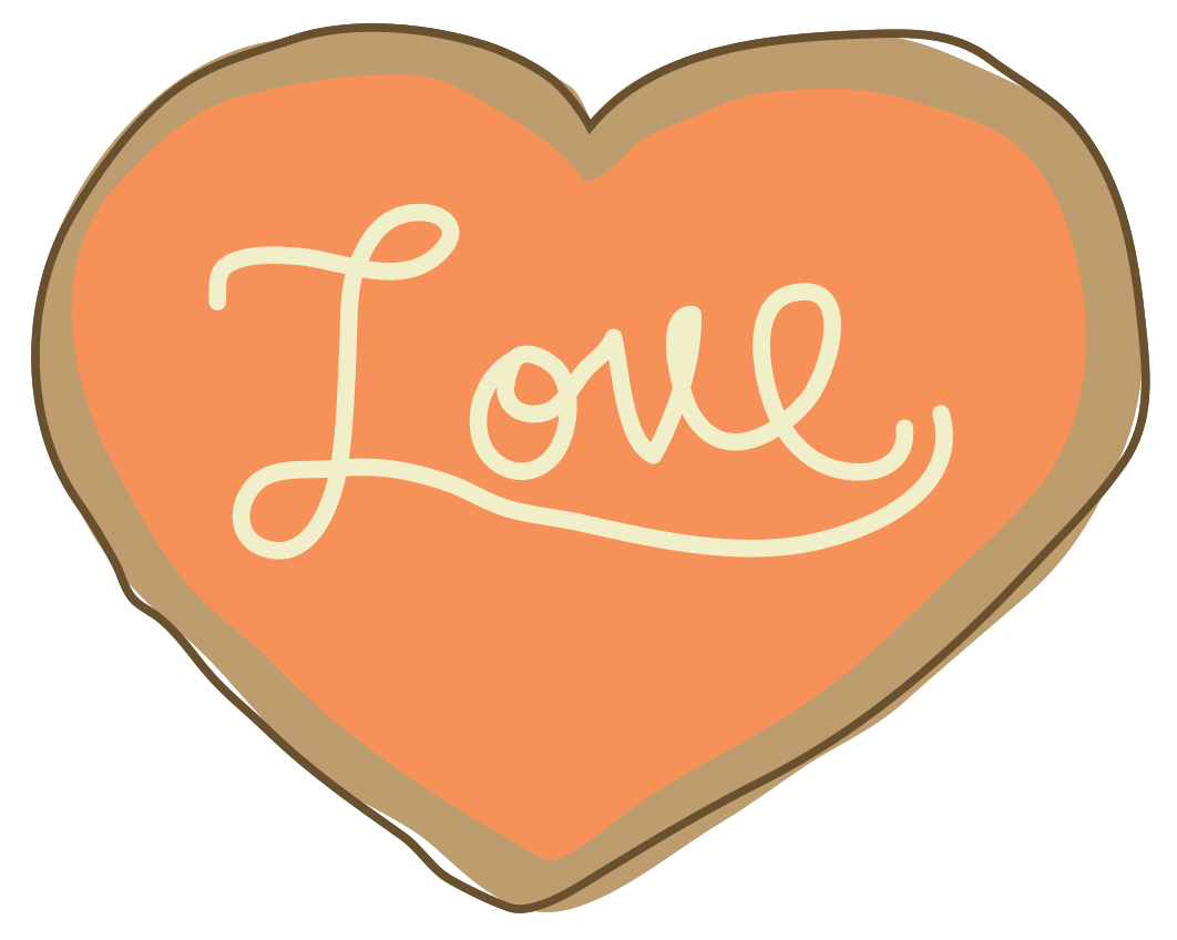 Heart Love Cookie Transparent PNG Image