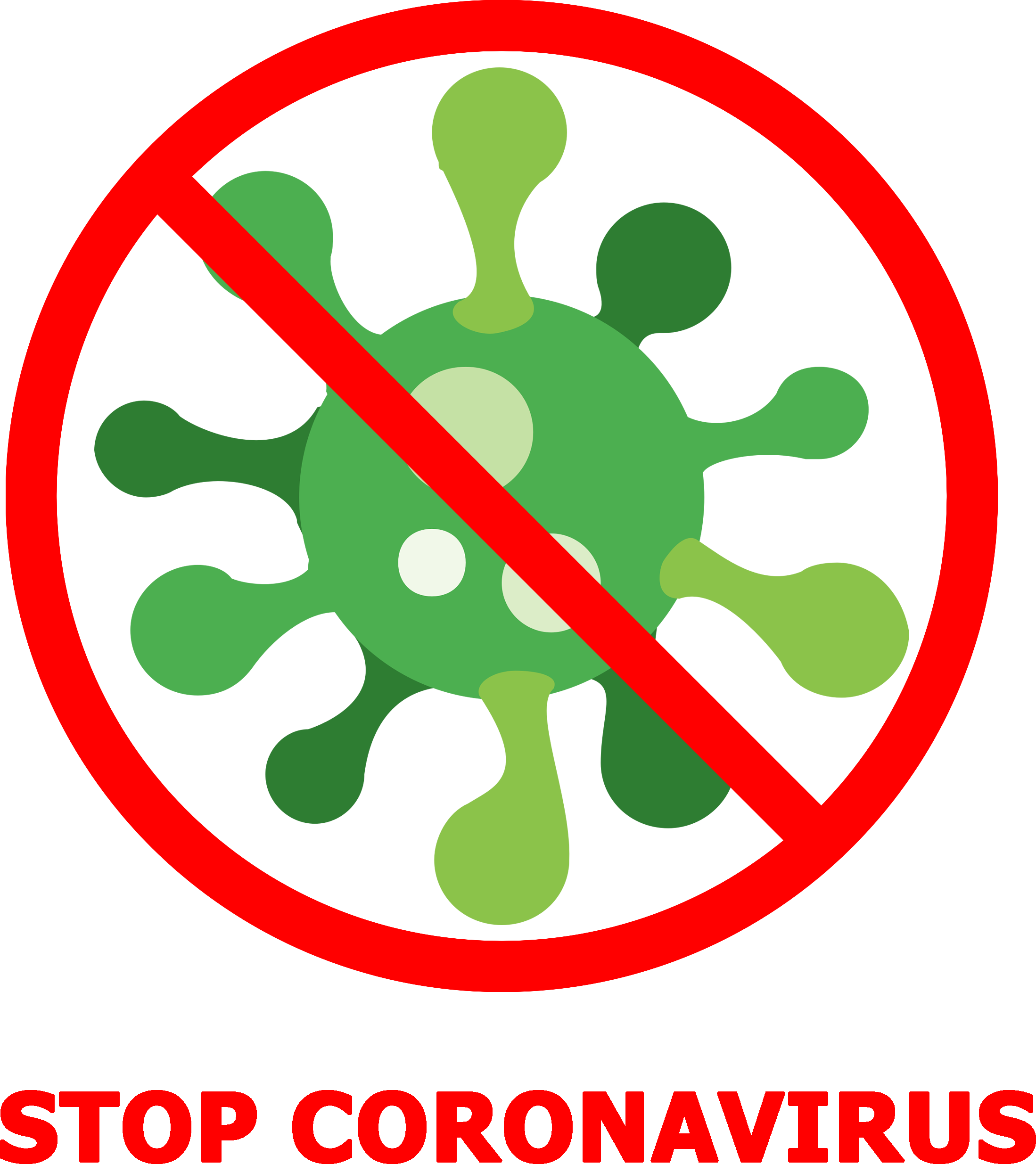 Coronavirus Stop Sign Transparent PNG Image