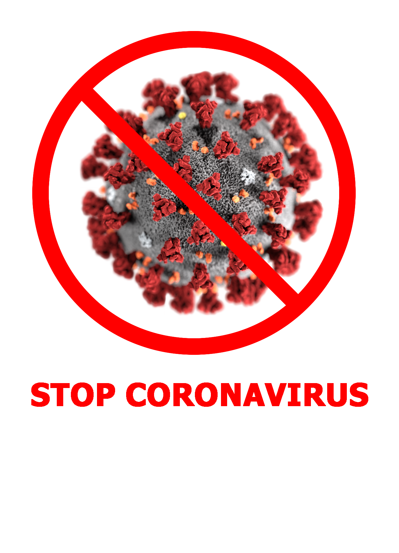 Coronavirus Stop Sign Transparent PNG Image